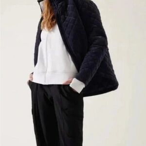 Athleta Navy Quilted Puffer Jacket